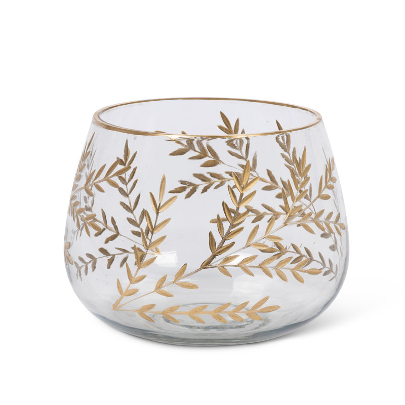 Glass Candle Holder, 7.85"