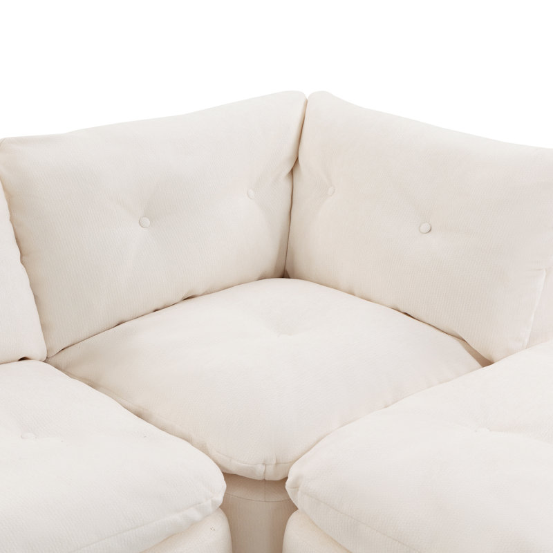 Sectionals, Beige/White