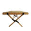 Table de salle à manger portative pliable en bois multifonctionnelle, naturelle intérieure et extérieure universelle