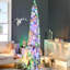 Arbre de Noël enneigé 7 pi - 534 branches, ignifuge, beau décor haut avec facile à monter