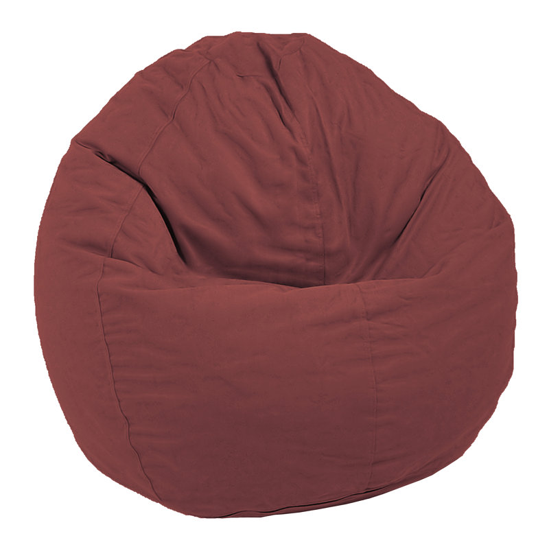 Fauteuil à billes en coton Comfy Bean, Bourgogne