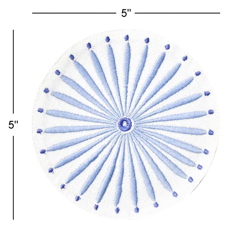 Cotton Blend Geometric Round Napkin
