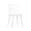 Chaise de salle à manger Spindle (2) - Polypropylène blanc, contemporain, facile à nettoyer, pour les chaises de décoration de chambre (de 2) Fabrication en polypropylène, dossier, facile à nettoyer-1456543082