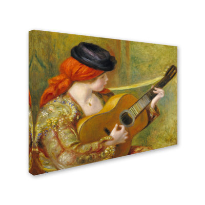 Jeune femme espagnole avec une guitare par Pierre-Auguste Renoir - reproduction sur toile