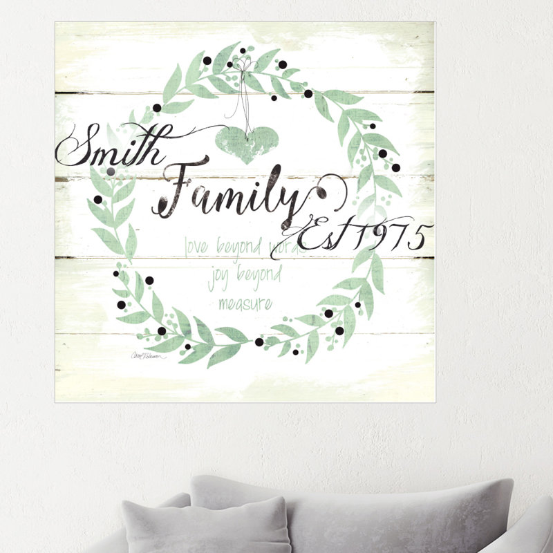 Décalcomanie murale personnalisée irish family, H 20 po x l 20 po, Oui