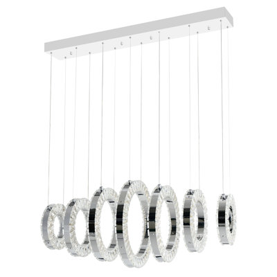 Lustre à DEL avec finition chromée
