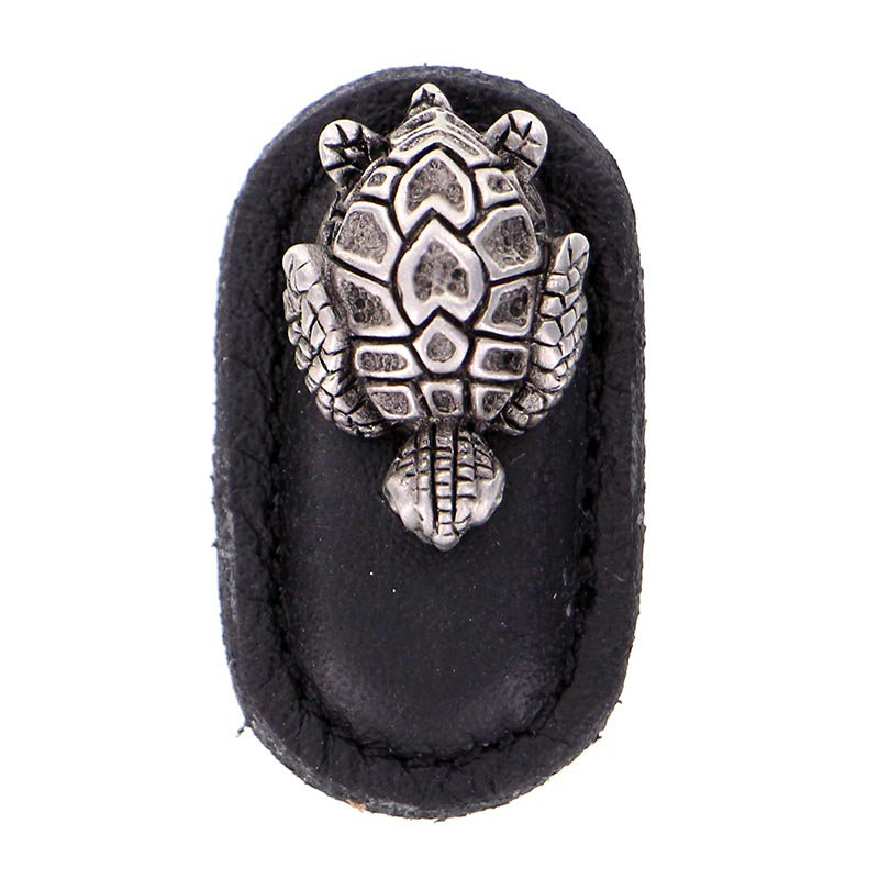 Poignée fantaisie Pollino, Noir, Nickel antique