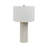 Daye Modern 3D Printed Porcelain Table Lamp For Accent Table - Perfect For Bedside, Desk, Or Living Rooom Table Lamps - Aesthetic Small Table Lamp For Bedroom - 27", White
