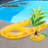 3-in-1 PVC Inflatable Pool Floats, Pineapple Pool Raft with Drink Holder and Detachable Backrest
