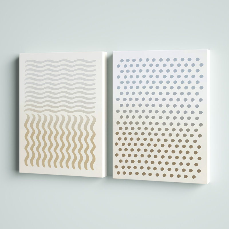 «Alvaro Abstract Neutral CLXIV» par Chichi Decor, impression sur toile tendue 2 pièces, H 16 po x l 24 po x P 1,5 po