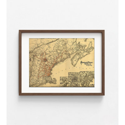 Lakki, Boston et Maine, 1898, cartes historiques du Maine, vieille ville historique, cartes de l'atlas antique de l'Amérique du Nord, Boston House Decor, carte antique de Boston
