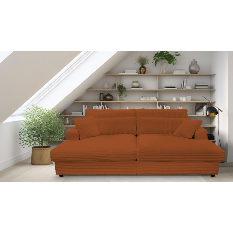 Rishabh Sleeper Sofa, Orange