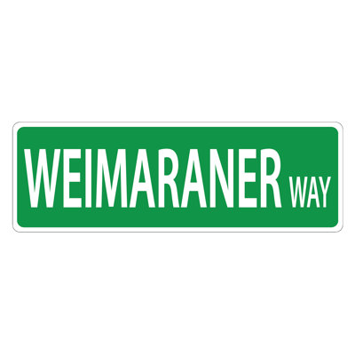 Plaque de rue Weinmaraner