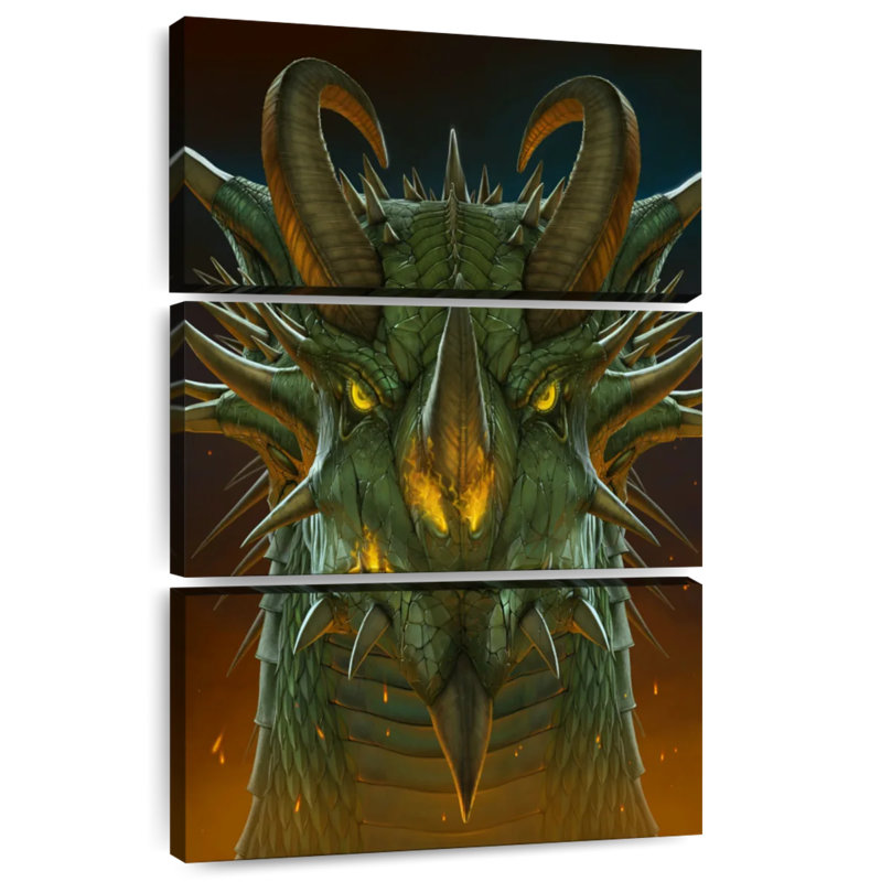 Portrait de dragon Brampt, H 38 po x l 24 po