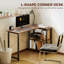 L-Shaped Metal Base Computer Desk