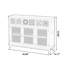 Buffet en bois massif brun foncé et rotin