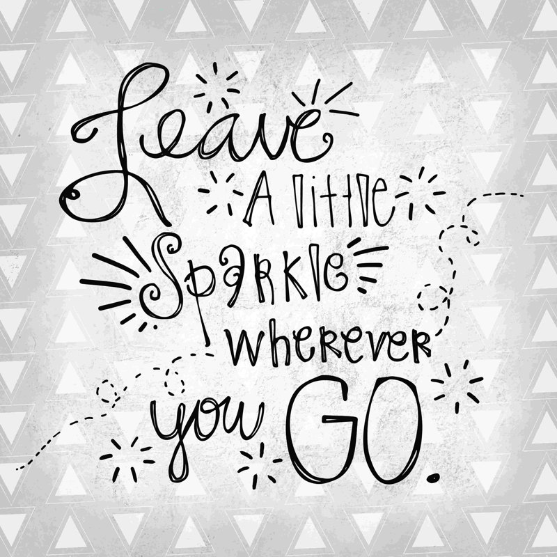 " Sparkle Go " Painting Print, 12" H x 12" W  