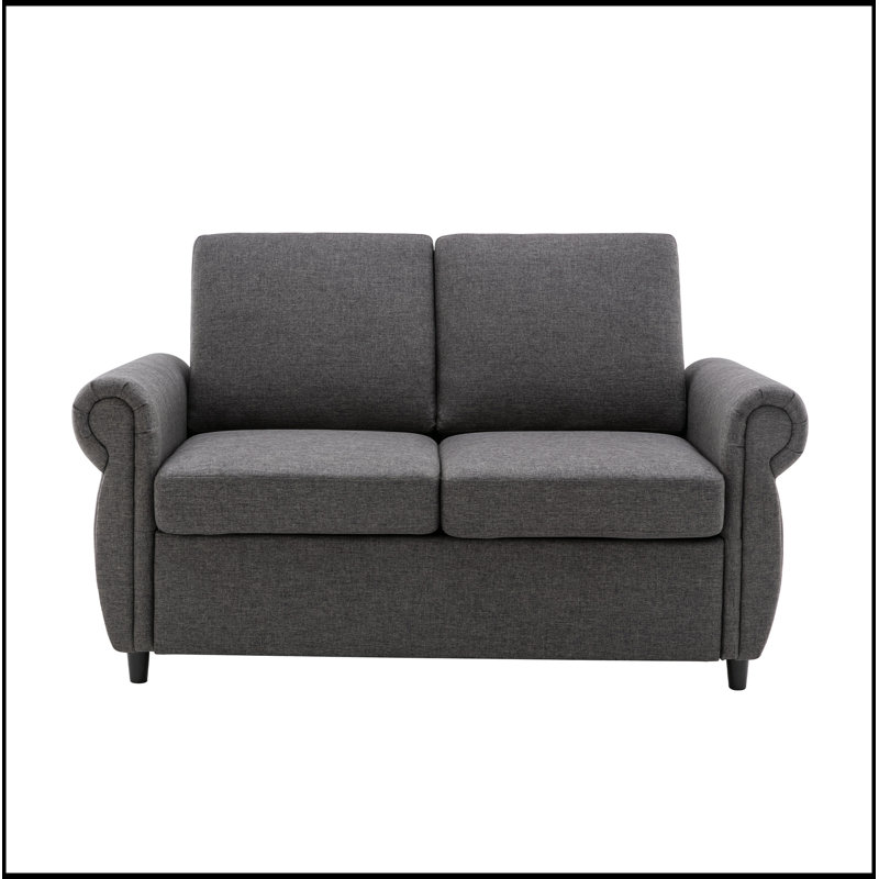 Canapé-lit compact en mousse à mémoire de forme avec structure en acier robuste et tissu en lin respirant pour plus de confort et de durabilité