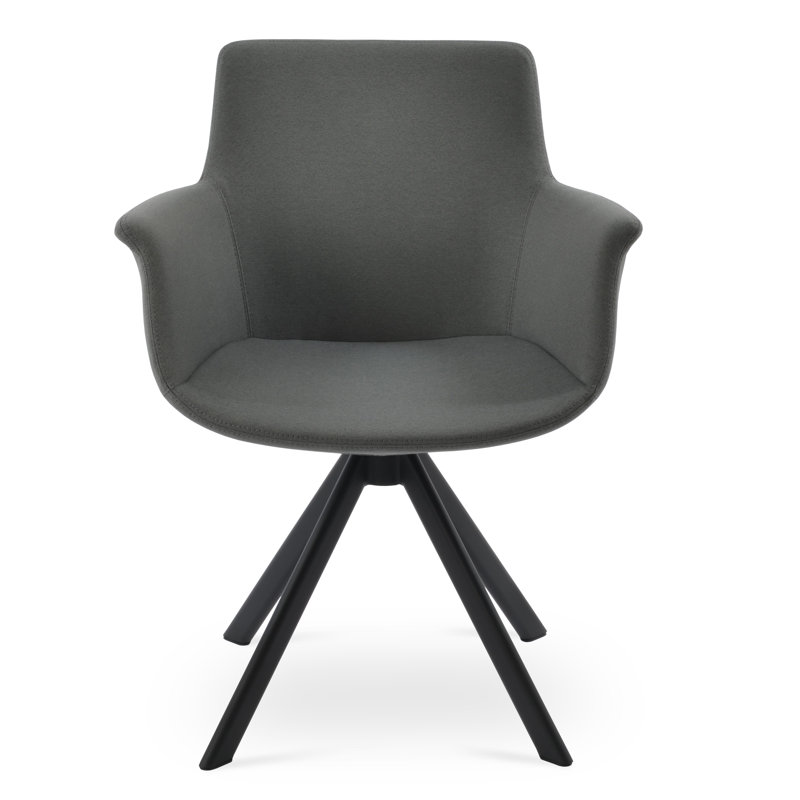 Fauteuil Bottega, Noir, Gris