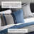 Boulder Stripe Blue Pieced Microsuede Cozy 2-Piece Twin/Twin XL Comforter Set-102217718-102217719