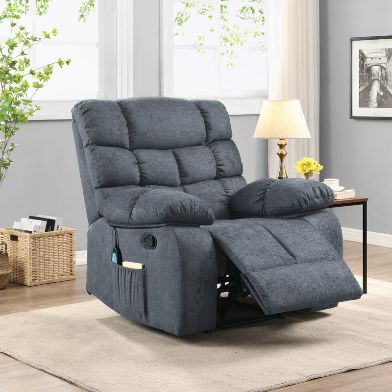 Fauteuil inclinable Teriona, Tissu gris charbon
