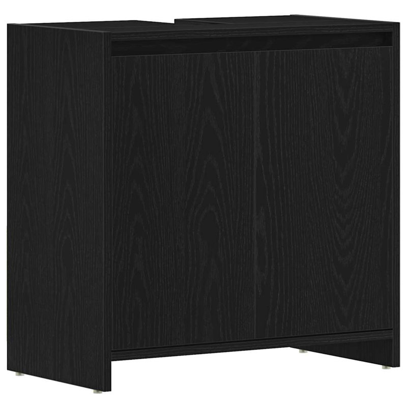 Shanitha Bathroom Cabinet, Black Oak