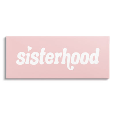 " Sisterhood Meaningful Siblings Pink Retro " by Daphne Polselli