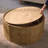 Retro Burlywood Solid Wood Round Coffee Table