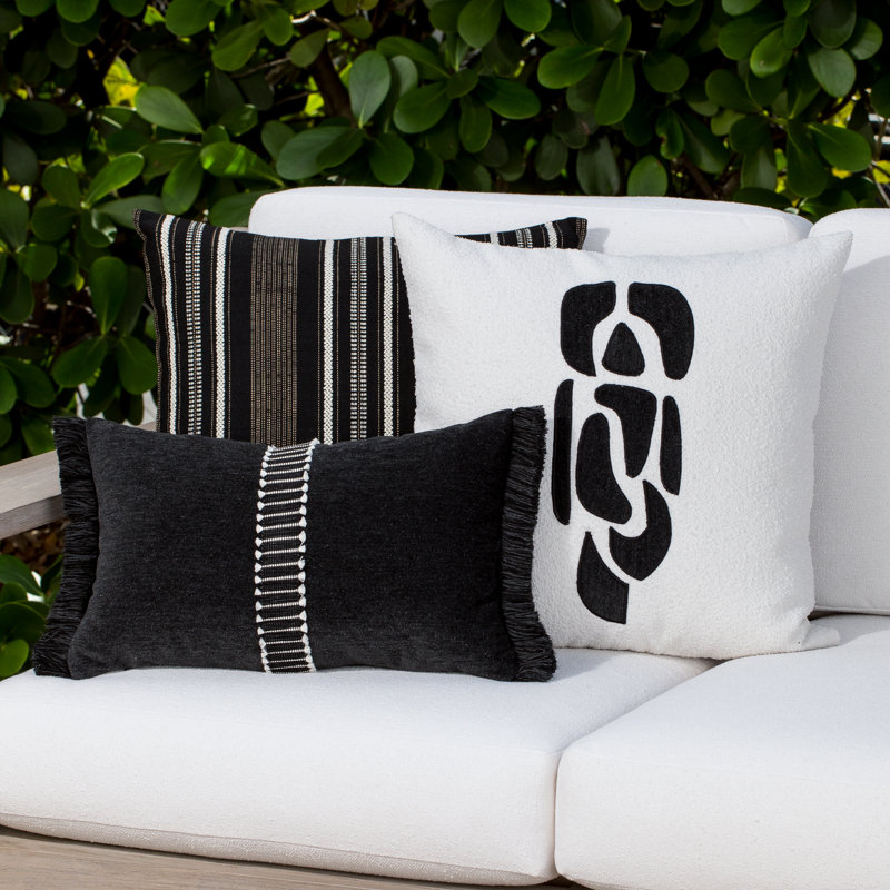 Splendor Velvet Pillow Cover & Insert, 12" H x 20" W, Charcoal, Rectangular