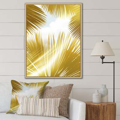 " Tropical Golden Palm Leaves "