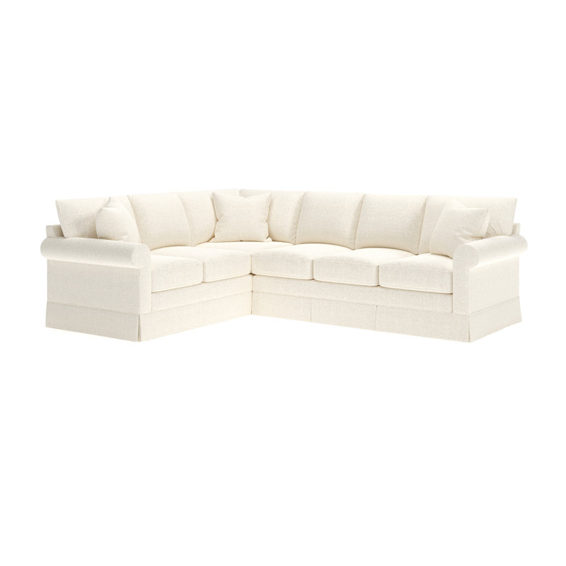 Friedman 115" W 2-Piece Upholstered Sectional with Foam and Down Blend Cushions, Left Hand Facing