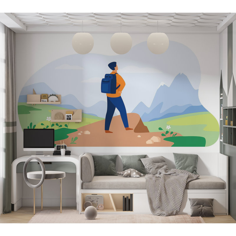 Papier peint de qualité supérieure - Aventures en montagne, L 120 po x l 180 po