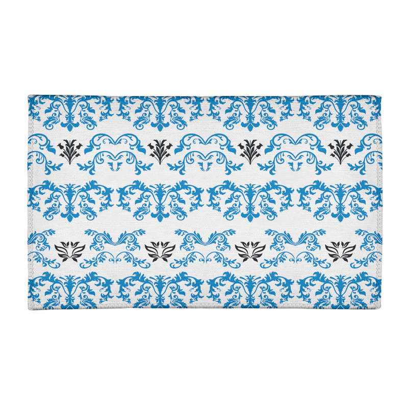 Damask Indoor Rug, Rectangle 3' x 5'