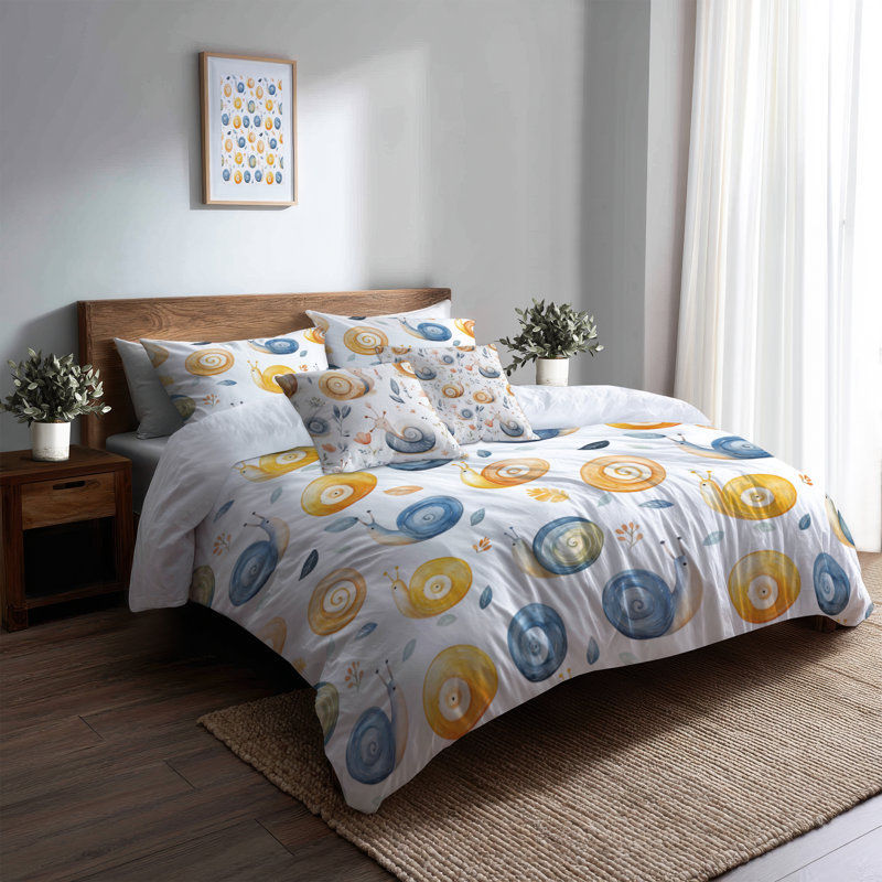 Ensemble de literie pour 5 enfants avec housse de couette et coussin décoratif pour enfants, Lit simple