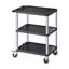 3-shelf Utility Cart 300 lbs 27.6 x 18.1-inch Service Cart with Wheels