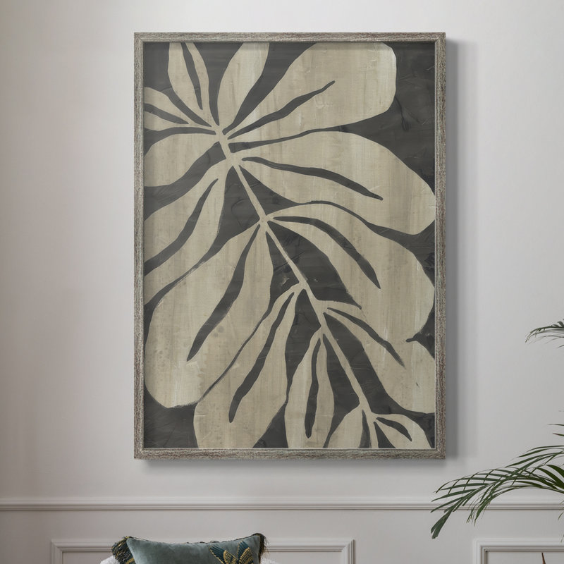 Bold Leaf Fossil I Framed Print - Solid Wood, 11" H x 9" W