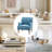 Wilkey Armchair with Tufted Back with Solid Wood Legs-65219075