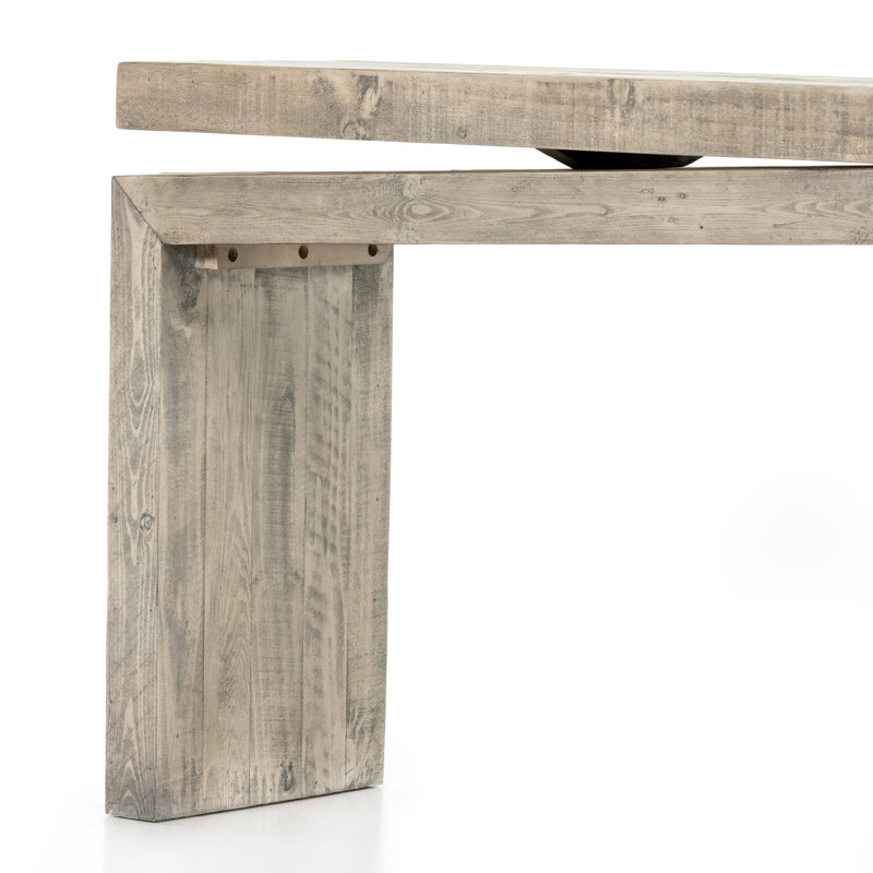 Matthes Solid Wood Console Table, Weathered Wheat, 30.75" H x 94" W x 15" D