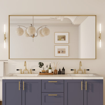 Miroir rectangulaire de salle de bain mural