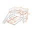Twin Over Bunk Bed In White, Equipped With Slide And Reversible , Solid Pine Frame Material, Space - Saving For Bedrooms, Gray Style Features, 18 Support Slats White Built Adjustable Side