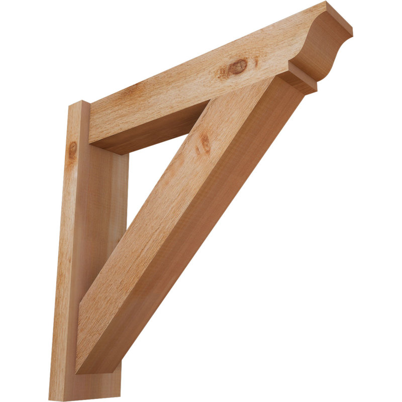 6"W x 26"D x 26"H Traditional Rough Sawn Traditional Outlooker, Western Red Cedar, 26" D x 26" H