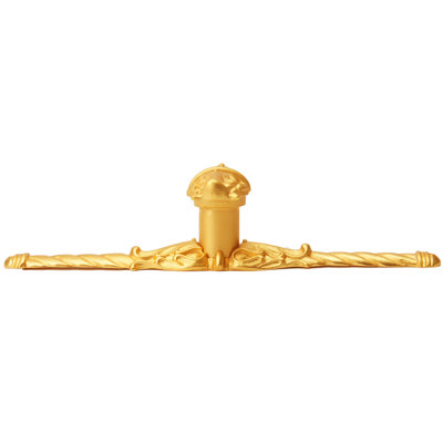 Carpe Diem 836838-24 Acanthus Platinum leave large knob w/ rope large back plate Romanesque style   in Platinum