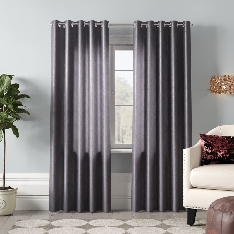 Kalyn Blackout Curtain, Silver, 117 W x 229 D cm