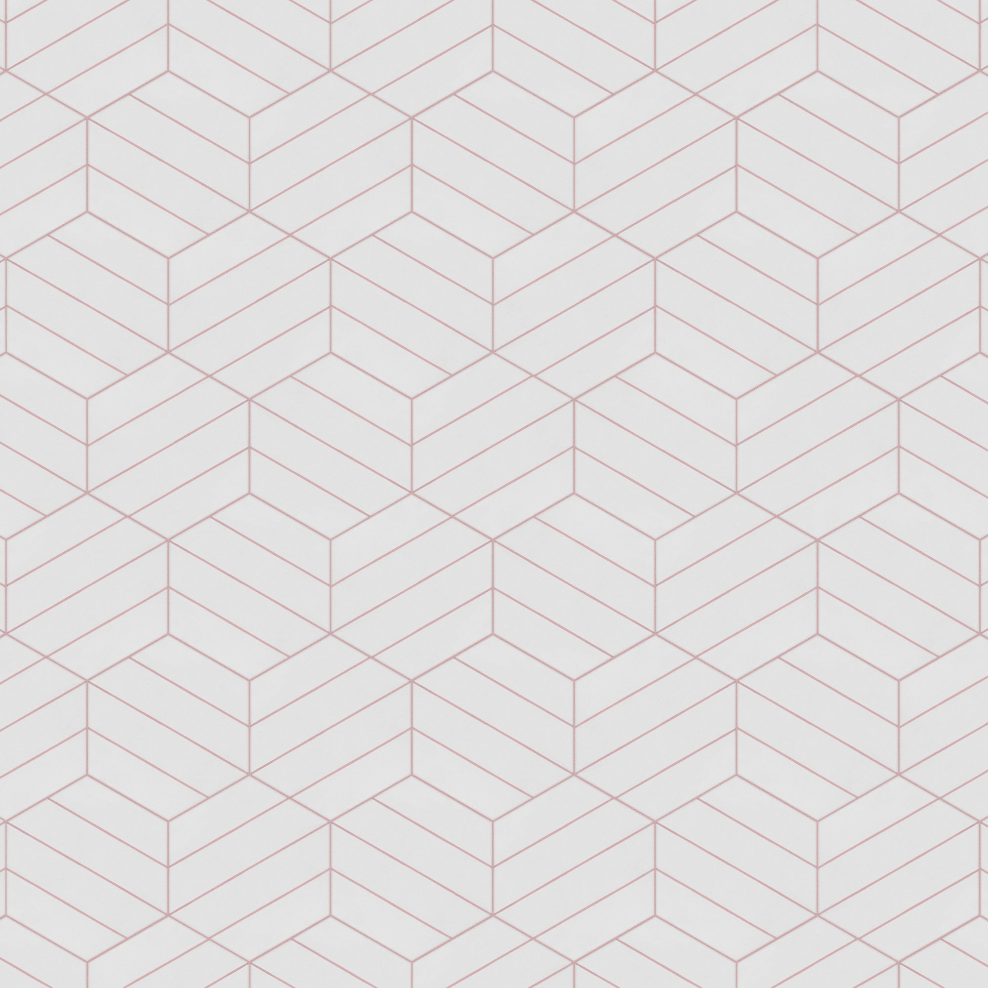 Portas Savona Hex 9" x 10" Porcelain Patterned Wall & Floor Tile, Pink/White 