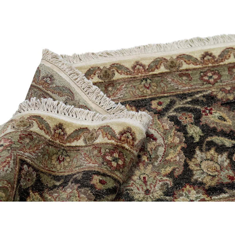 Tapis brun / beige noué à la main