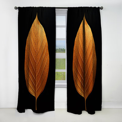 Vanwagenen - Leaves Floral Blackout Curtain - 1 Panels
