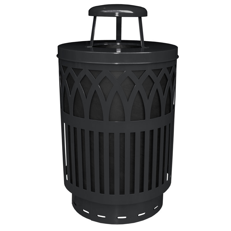 Poubelle 40 gallons Covington, Noir