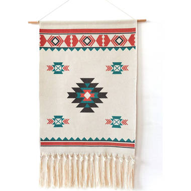 Geometric Woven Tapestry Chic Cotton Handmade Bohemian Art with