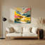 Aquarelle paysage, art mural en métal beige 10-279695604