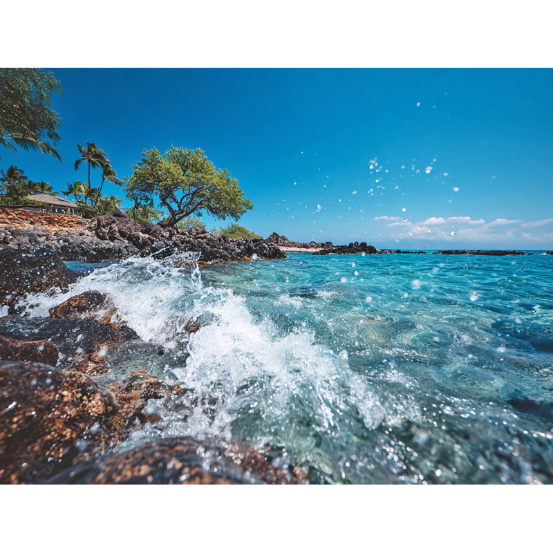 Splashing Paradise - Art mural sur toile tendue, H 30 po x l 40 po